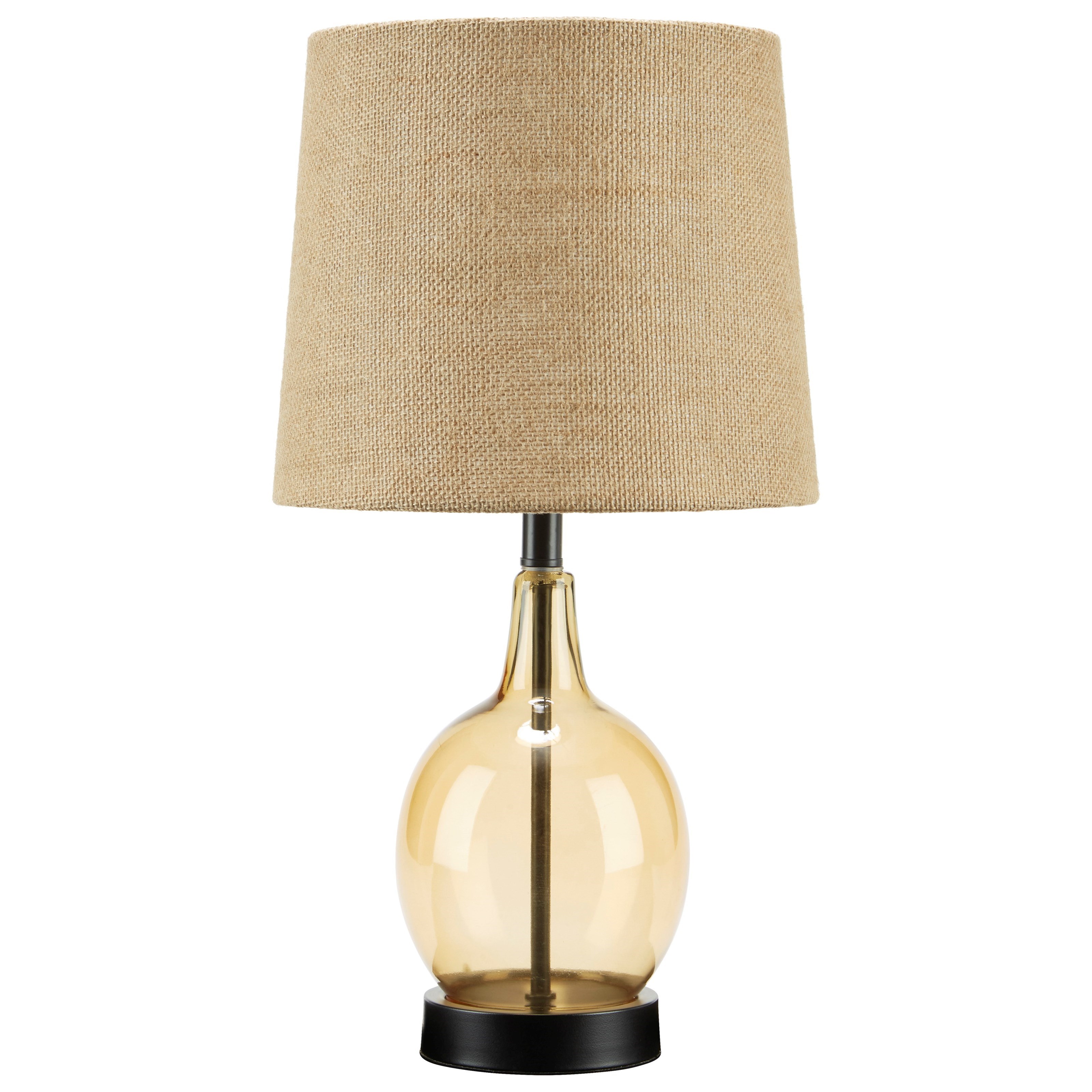 Signature Design by Ashley Lamps Casual Arlomore Amber Glass Table